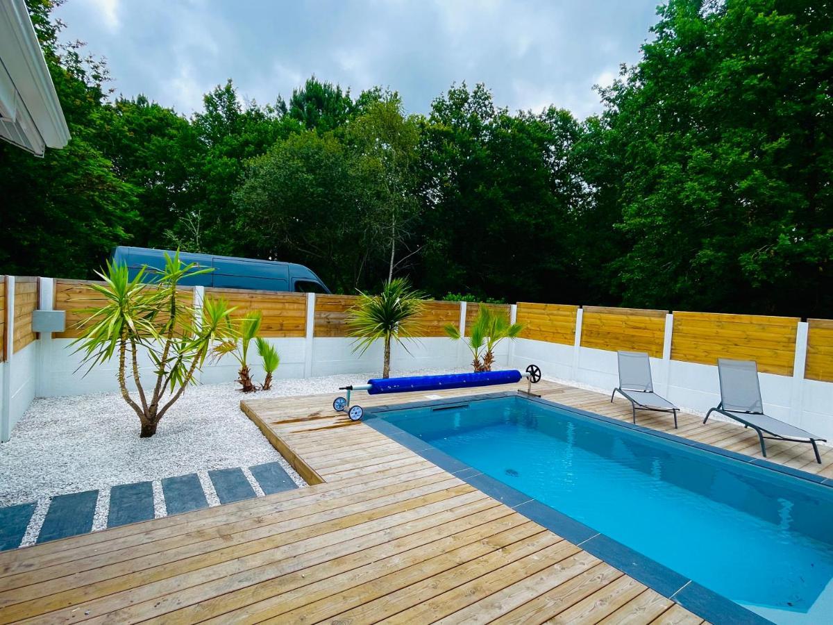 Maison A Biscarrosse Avec Piscine Et Jacuzzi Екстериор снимка
